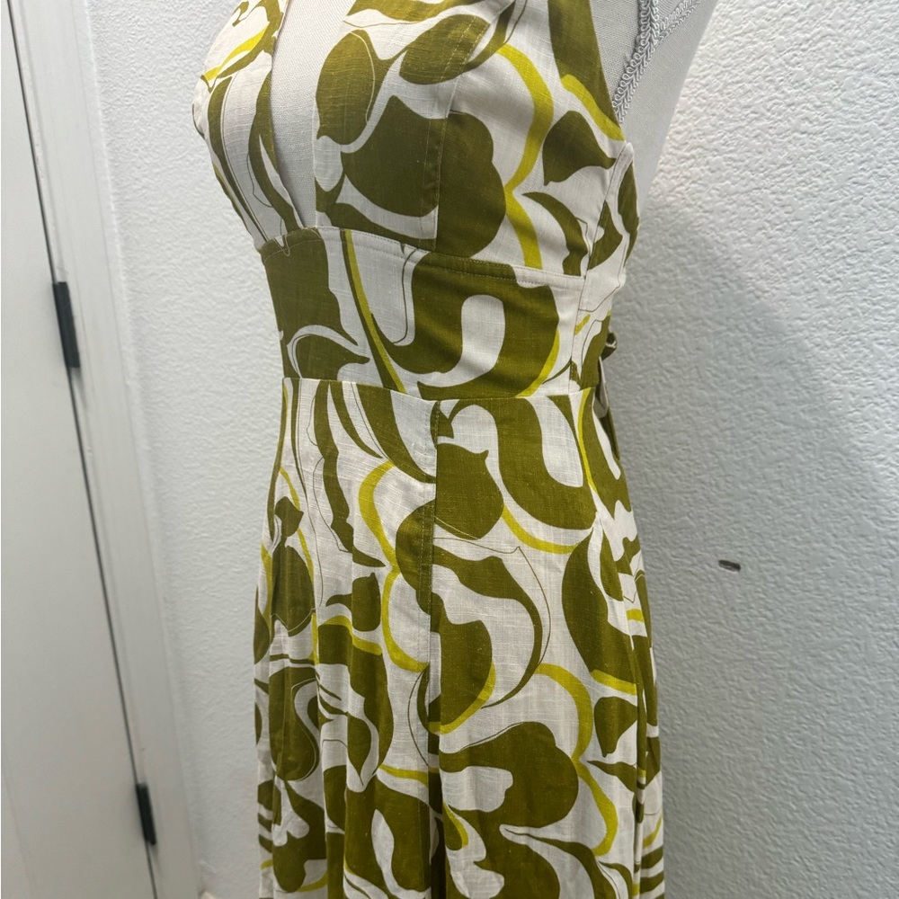 NICHOLAS Brown and Cream Midi Dress - Picture 5 of 10